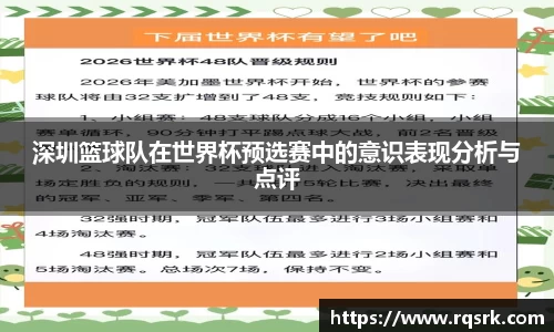 深圳篮球队在世界杯预选赛中的意识表现分析与点评