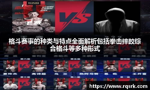 格斗赛事的种类与特点全面解析包括拳击摔跤综合格斗等多种形式