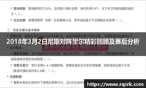 2018年3月2日尼斯对阵里尔精彩回顾及赛后分析